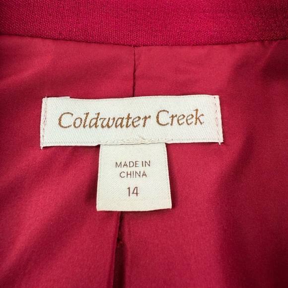 Coldwater Creek Fuchsia Pink Single Button Blazer Size 14 - Picture 4 of 9